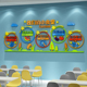 食堂文化墙贴节约粮食标语贴纸餐厅布置幼儿园午托管班墙面装饰