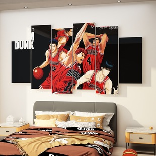 灌篮高手男生卧室墙面装饰画房间布置宿舍床头篮球海报主题墙贴纸