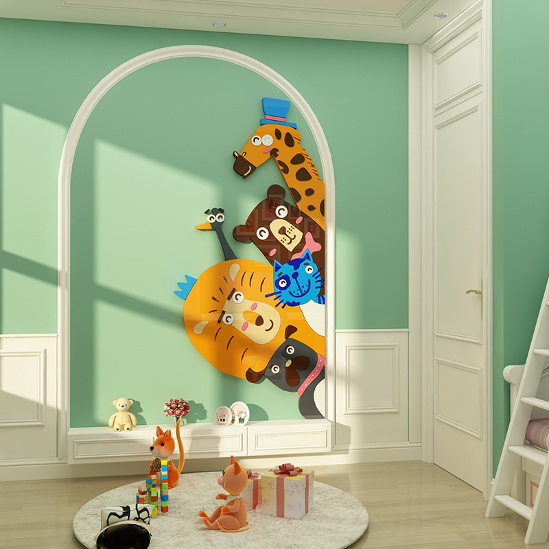 儿童房卧室装饰宝宝房间布置墙面贴纸