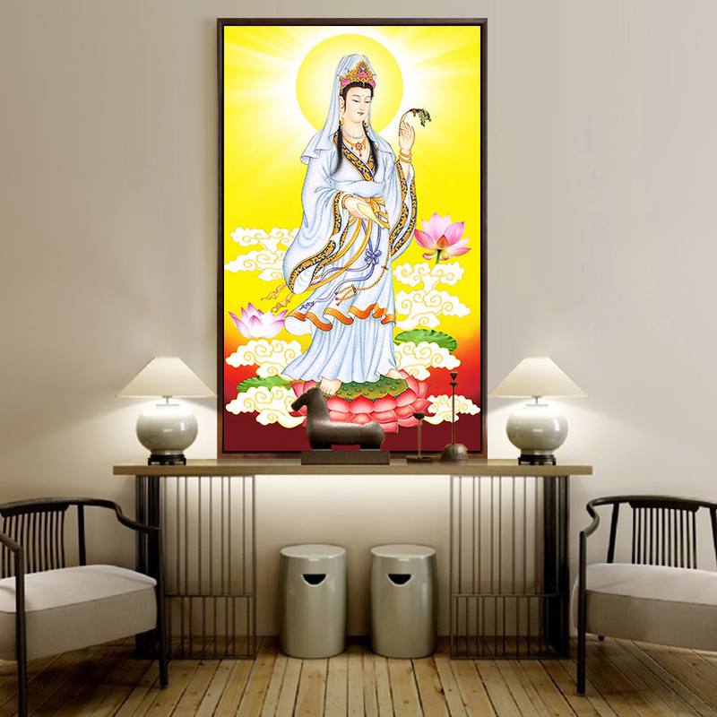 悠趣旗舰店的优惠券大全—钻石画2021新款客厅观音菩萨佛像系列点贴钻