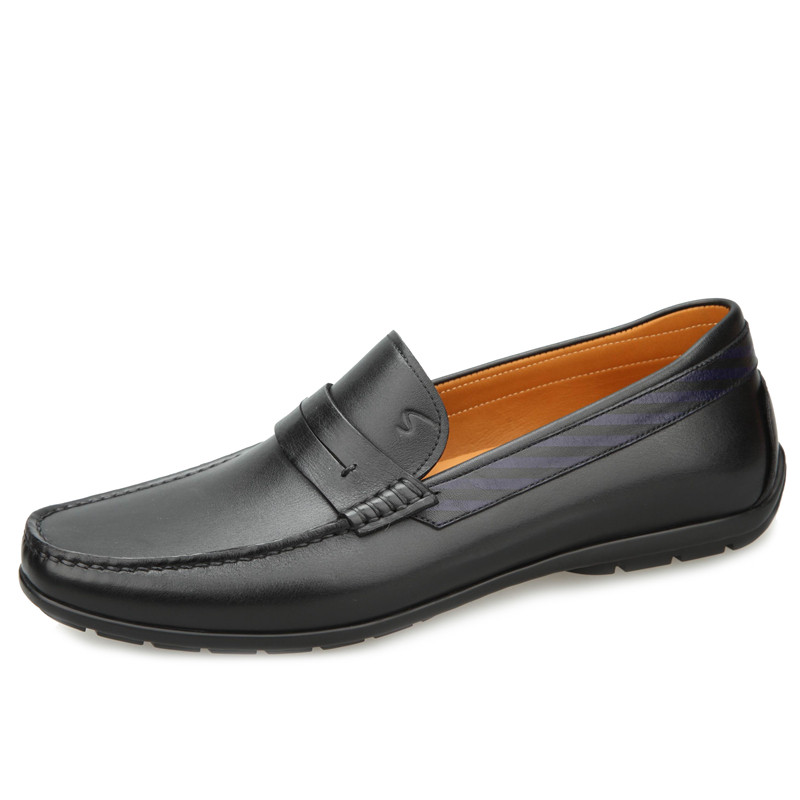 意大利进口沙驰男鞋2019春季新款真皮日常休闲单鞋