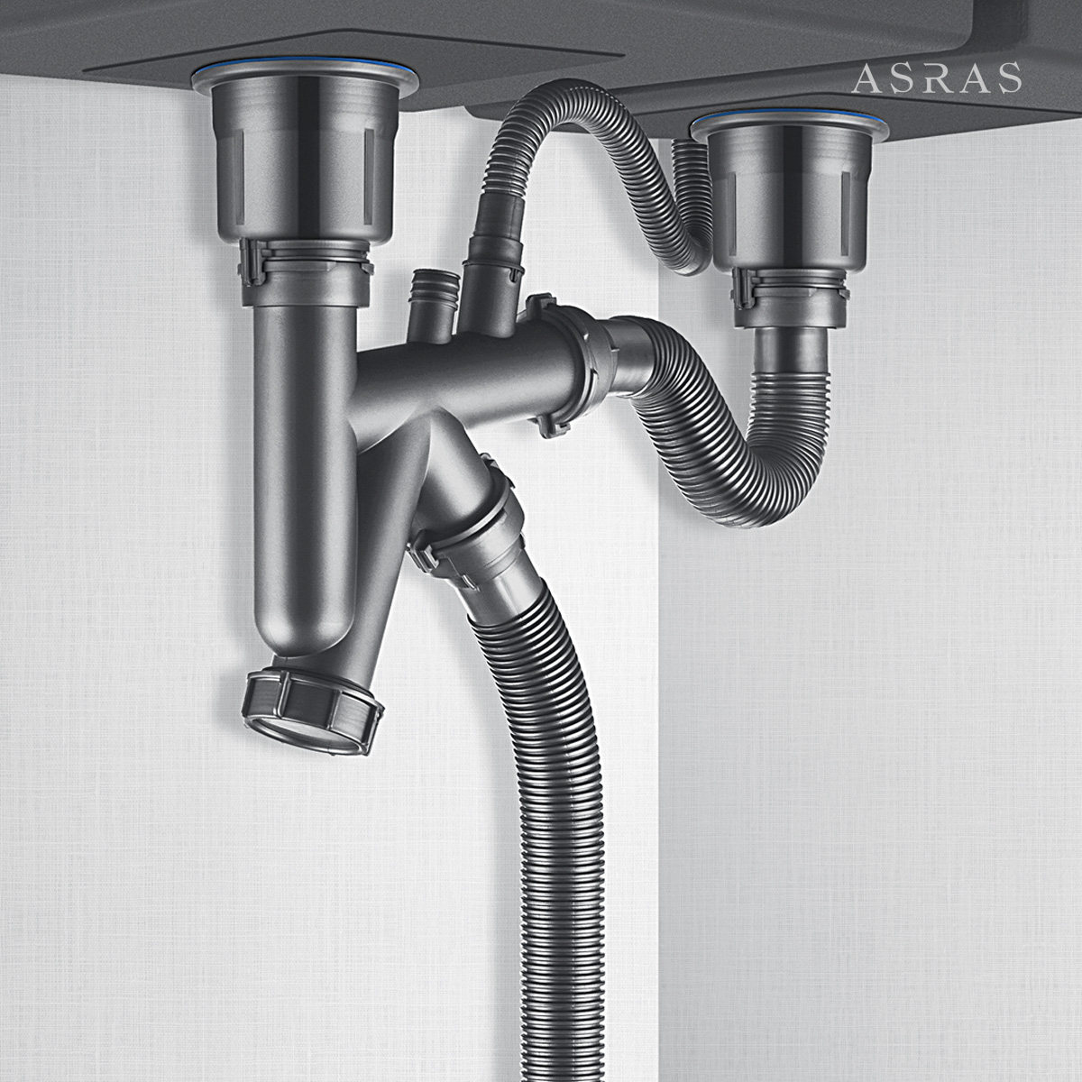 阿萨斯不锈钢水槽下水器厨房防臭下水管单槽洗菜盆水盆下水管配件