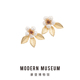 MODERN MUSEUM 摩登博物馆原创设计西西里珍珠花朵耳环耳饰气质