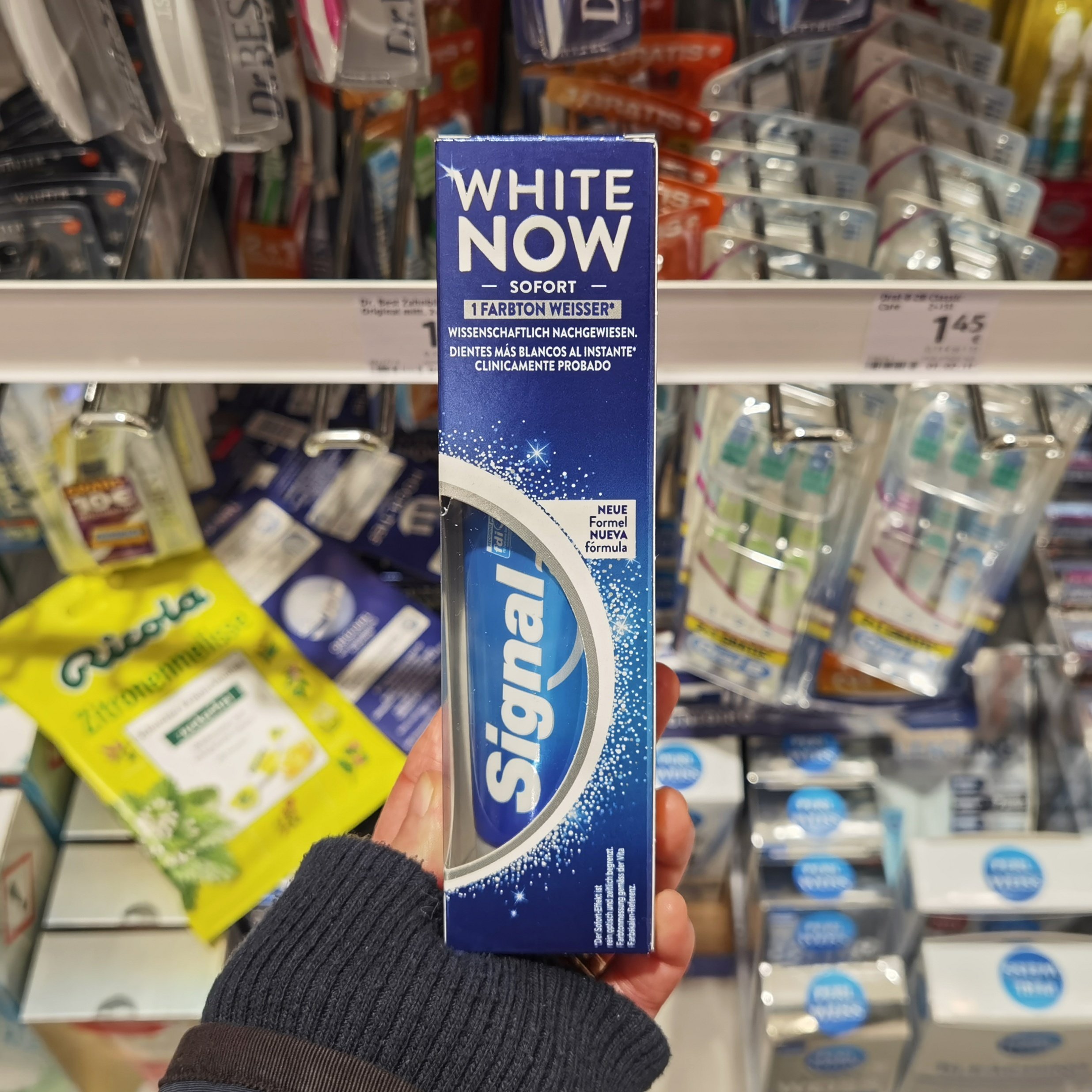 现货德国signalwhitenow美亮白牙膏牙膏75ml清洁牙膏