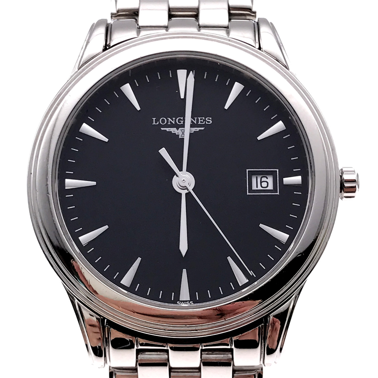 [9.0新]浪琴军旗系列日历石英男表