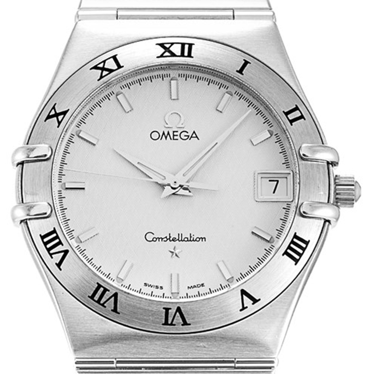 0新]欧米茄星座系列精钢白面石英男表1512.30.00