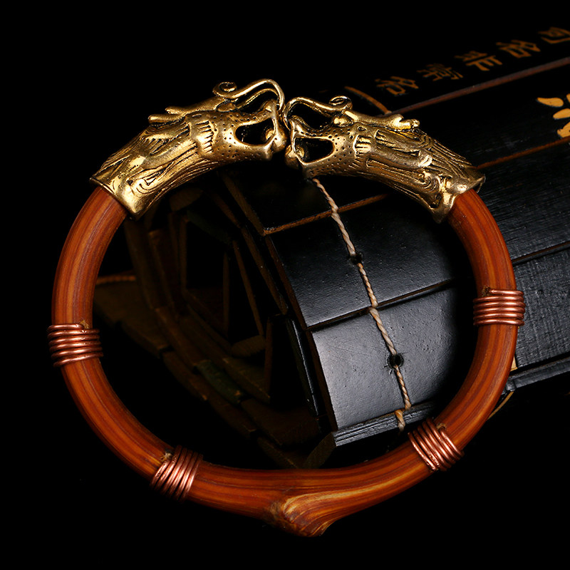 youshange旗舰店的优惠券大全—文玩天然金刚藤手镯老包银镶嵌黄铜双