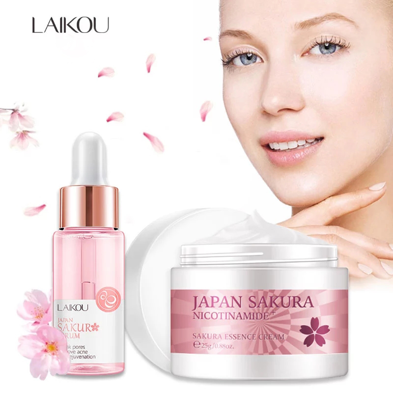 Sakura Serum And Collagen Face Cream Cherry Blossom Essence