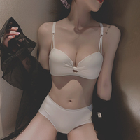 白色内衣女无钢圈薄款无痕聚拢小胸罩收副乳夏季防下垂调整型文胸