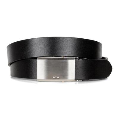 ecco爱步男腰带皮带商务绅士可调节双面黑色正品9105186