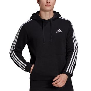Adidas/阿迪达斯男运动卫衣连帽衫经典三条杠纯色休闲运动风街头
