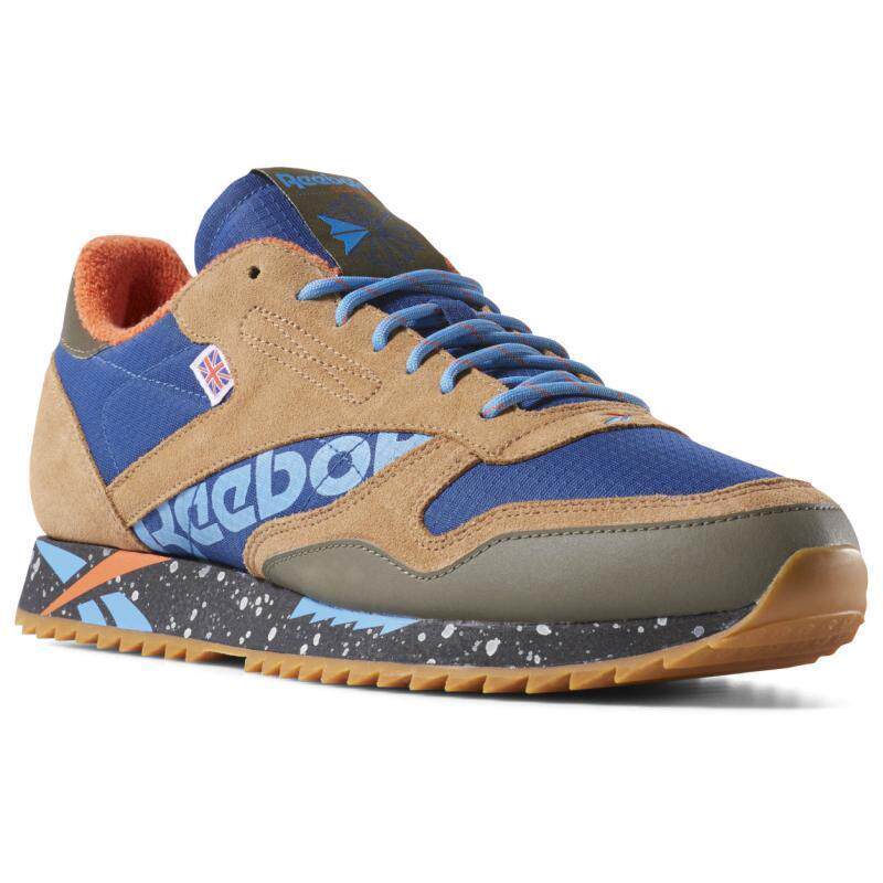 reebok锐步男鞋运动休闲鞋皮质系带低帮拼色街头美国直邮dv7192