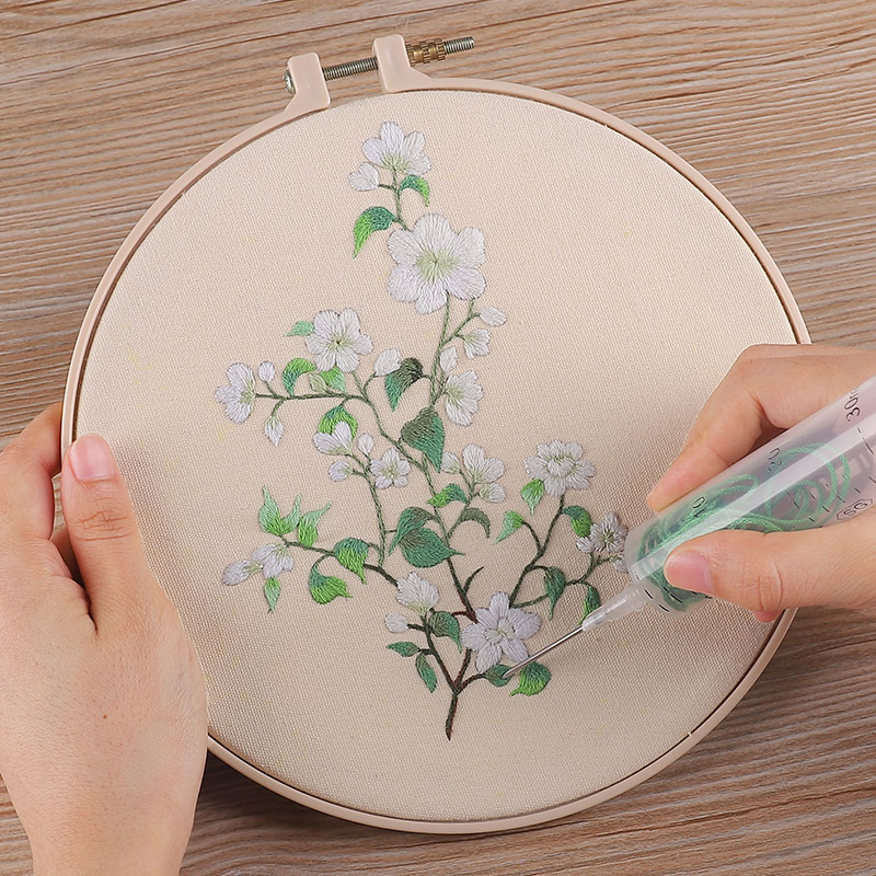 初学者刺绣手工diy简单自绣材料包制作古风团扇苏绣扇子自己手作