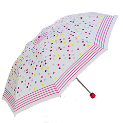 太阳城女士三折叠波点条纹大伞面钢骨晴雨伞防紫外线包邮小清新