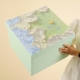 3D立体感油画风礼物盒空盒正方形大号包装盒仪式感送女友绿色礼盒
