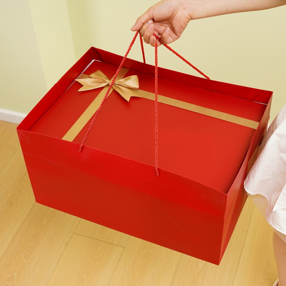 红色礼品盒空盒子订婚结婚礼盒超大号