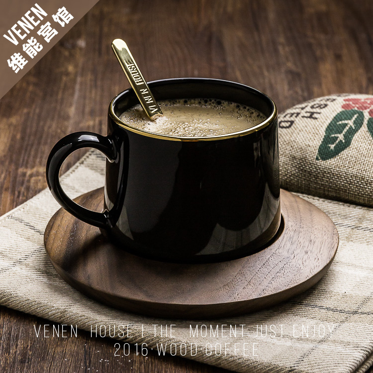 欧美式陶瓷咖啡杯套装 奢华画金边 黑白色下午茶杯子 礼盒装在类目 餐饮具, 咖啡器具, 咖啡杯中 - 来自Buy2taobao.com提供专业的淘宝代购服务