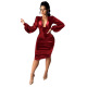 Women Party Dress Ladies Fashion Bandage Sexy Dress red new