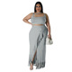 plus size dress two piece suits dress women big size clothes