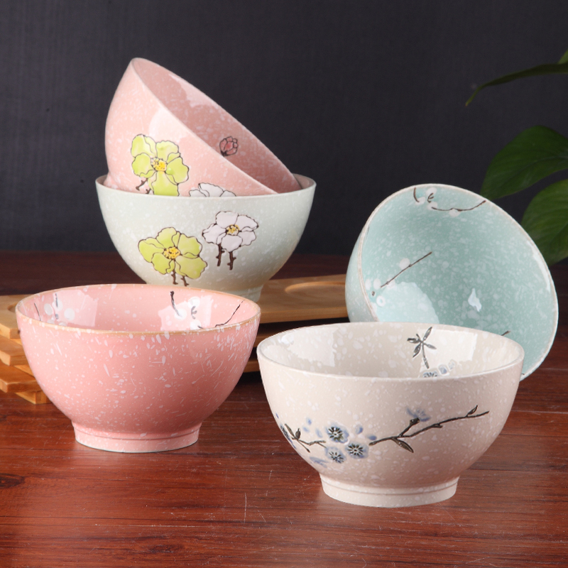 雅泰日式樱花6英寸面碗防烫家用复古釉下彩手绘 陶瓷大碗吃面拌饭