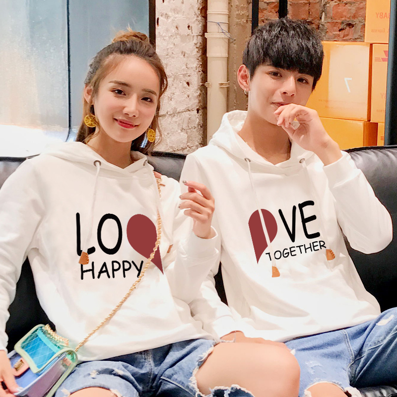 情侣装秋冬季卫衣2018新款连帽百搭韩版宽松不一样的加绒一男一女