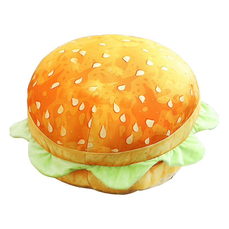 大号搞怪汉堡包靠枕面包抱枕靠垫沙发坐垫折叠可打开玩偶生日礼物