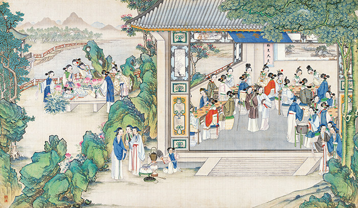 珂罗版清孙温198红楼梦宣纸微喷国画工笔人物山水字画装饰画画芯