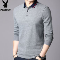 Playboy long sleeve t-shirt men's spring and autumn 2020 new pure cotton men's spring bottoming shirt polo shirt man