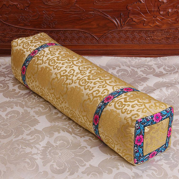 中国风古代枕头龙纹刺绣中式传统宫廷菊花荞麦颈椎枕长方形高枕头