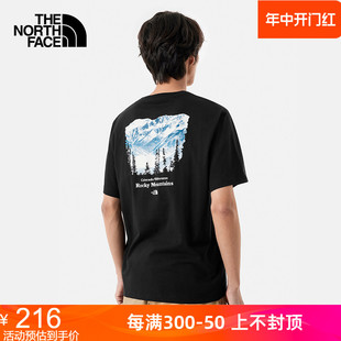TheNorthFace北面短袖T恤男女2024春夏户外透气圆领休闲半袖88GK