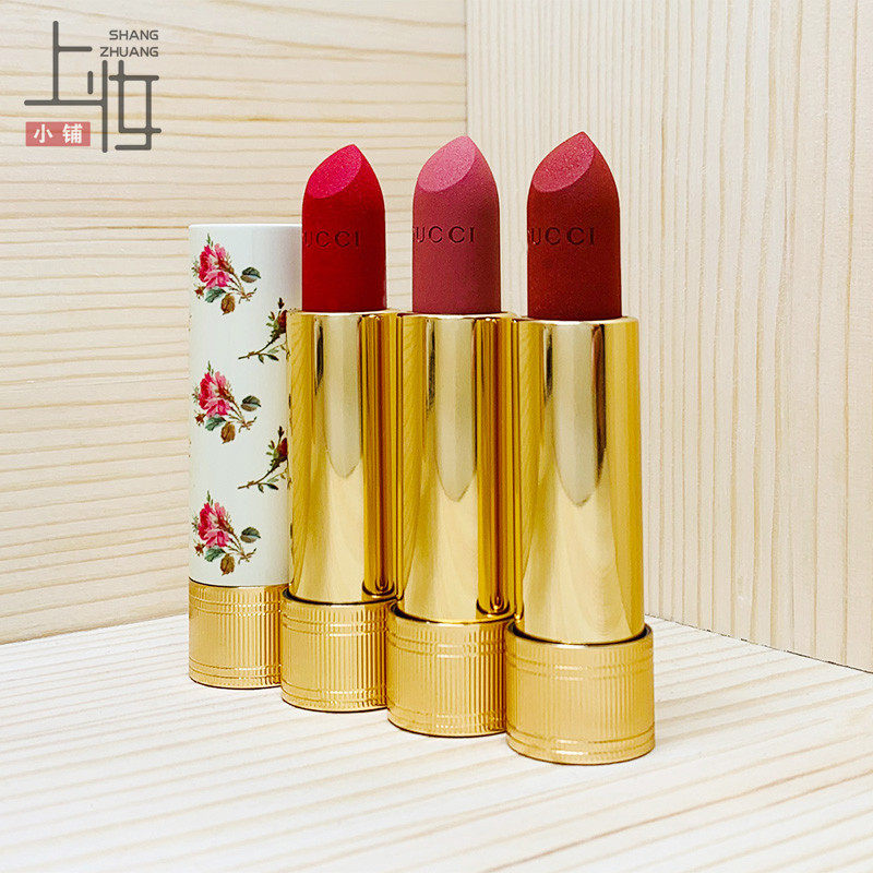 淘宝￥160折后价￥155gucci古驰口红小碎花酷奇古奇金管哑光 滋润505