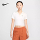 nike耐克短袖POLO衫女夏季新款深V翻领短款修身运动T恤DV7885-133