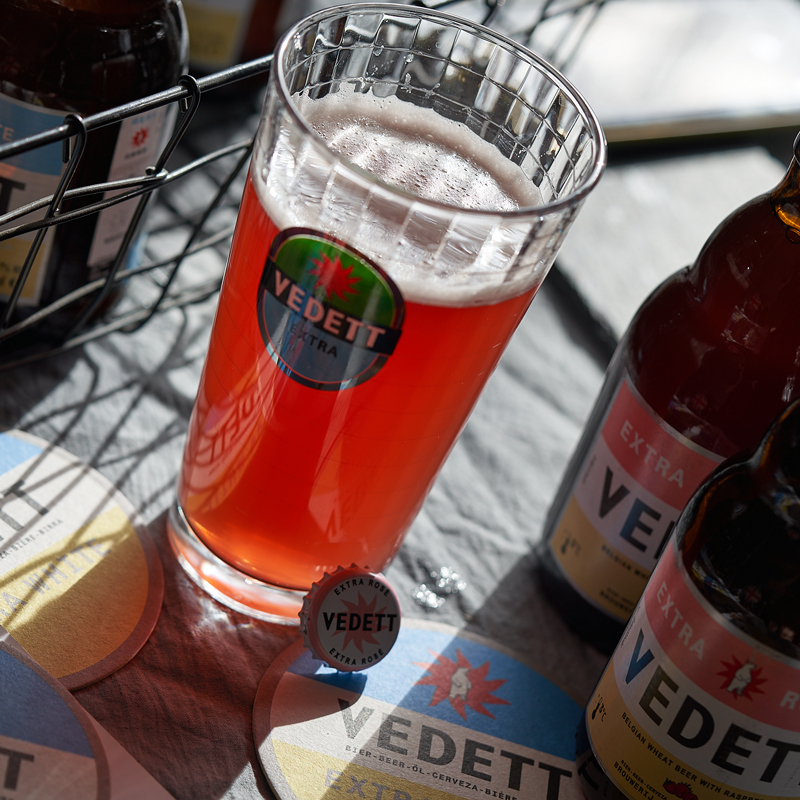 比利时进口白熊玫瑰红啤酒覆盆子水果味精酿vedett330ml