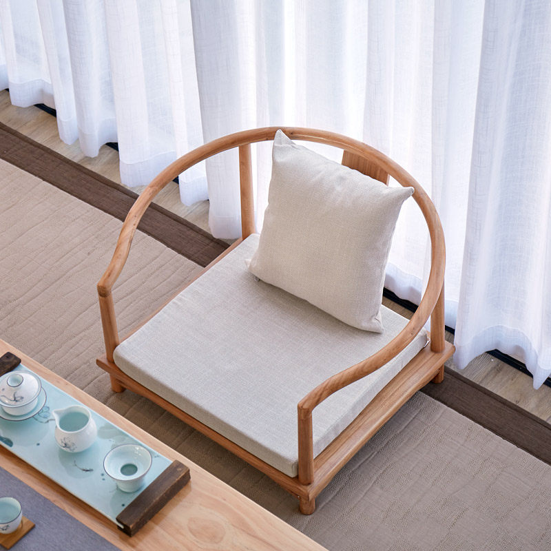 热销和室榻榻米椅子_榻榻米座椅靠背日式无腿椅子飘窗和室椅带扶手靠