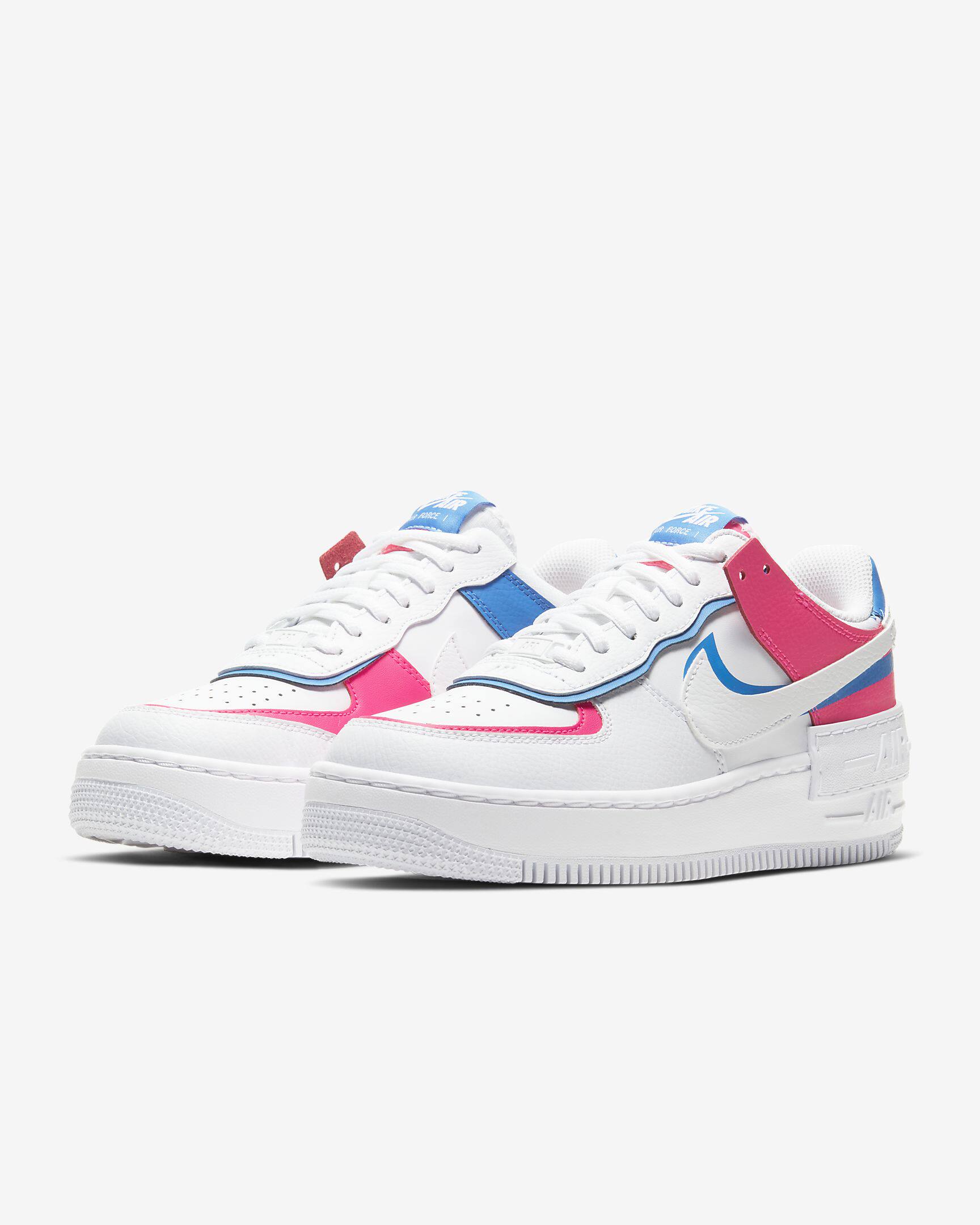 nike air force af1 解构蓝粉马卡龙女子空军一号板鞋cu3012-111