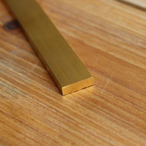 加厚方型铜条 楼梯防滑条 大理石装饰压条镶边条5x15实心型水磨条