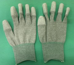 特价劳保手套针织尼龙碳纤维涂指手套无尘手套碳纤维防静电手套