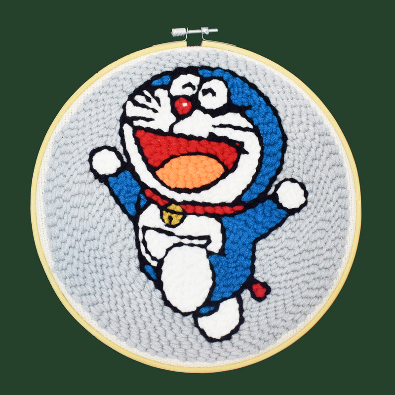 一折刺绣哆啦a梦