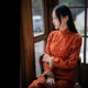 过年旗袍秋冬女冬新年衣服中国风女装红色拜年服新中式改良连衣裙