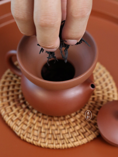 红泥茶壶投茶器到茶圆形盖托工夫茶具配件