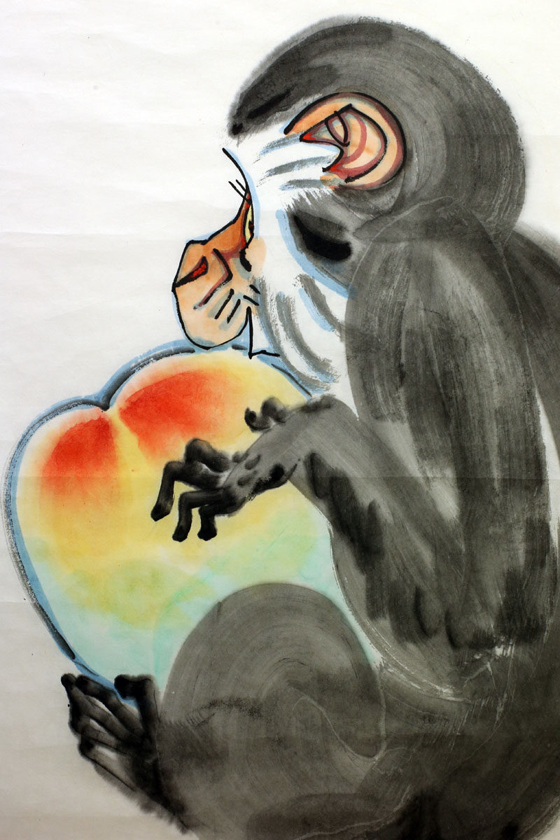 李燕 猴 大千画廊