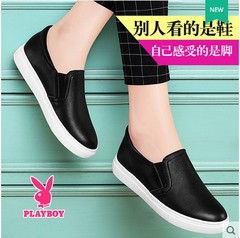 PLAYBOY运动鞋女2016秋款小白鞋厚底板鞋休闲鞋跑步鞋女DS