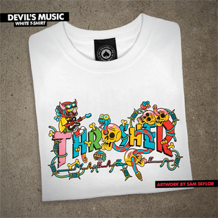 【超限定】Thrasher Devil's Music 美版骷髅音乐插画火焰短袖T恤