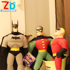 超人毛绒玩具超人总动员四侠布娃娃玩偶超人绿灯侠蝙蝠侠公仔礼物