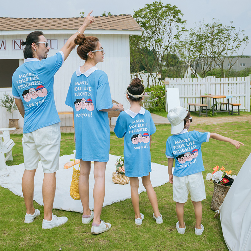 With children Summer wear Female Women Western style Large Dress 2019 new pattern A three Mother dress POLO Sweaterin the Children/Baby/Family fitted , Family fitted/Parenting Fashion category - from Buy2taobao.com to provide professional Taobao agent buy service