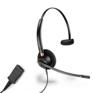 Plantronics/缤特力 HW510黑色头戴式单耳降噪有线QD客服带麦耳机