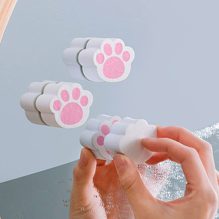 猫爪镜面擦镜子神器家用浴室去污清洁卫生间不留痕玻璃魔力海绵擦