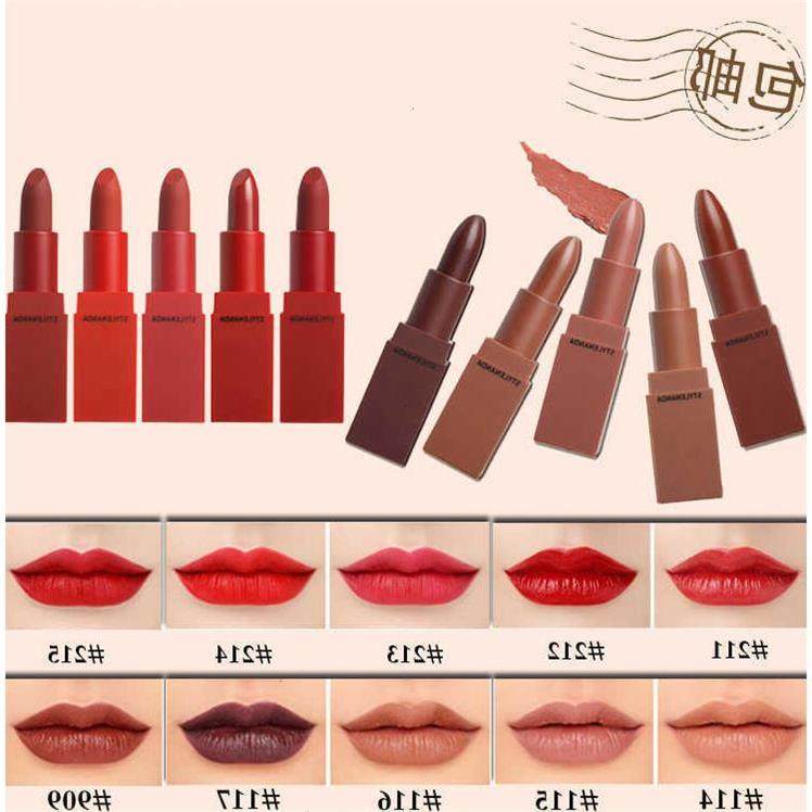 5支装国产3ce同款口红套装吃土南瓜色红色持久不掉色唇膏迷你小样