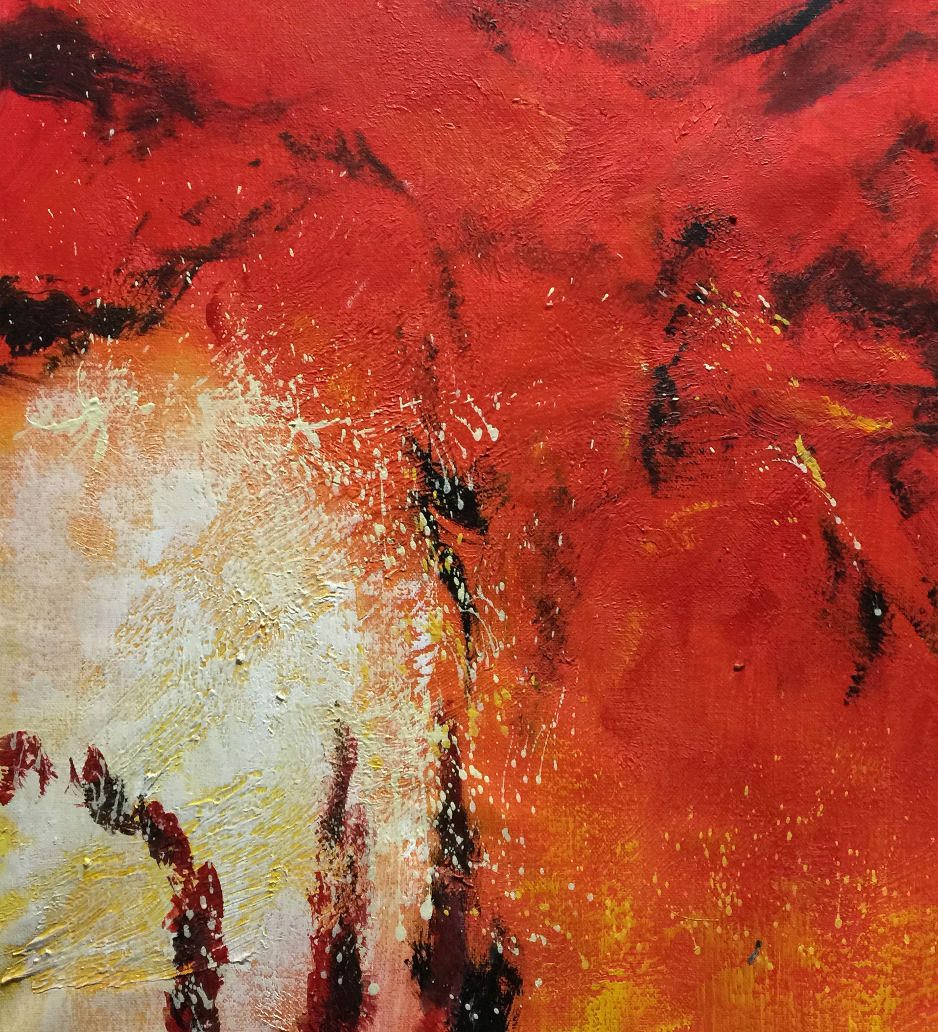 许飞飞《红色之恋》精品写实油画 纯手绘布面油画