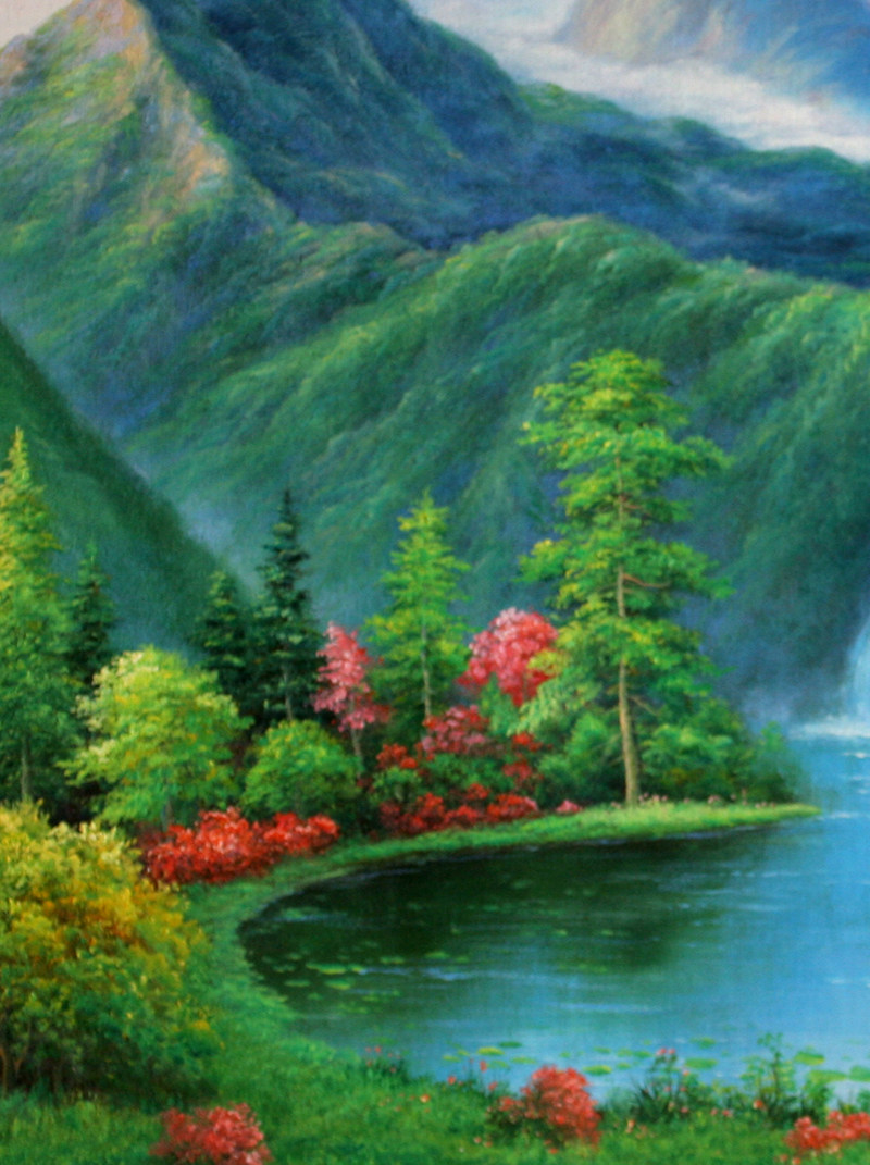 许飞飞《锦绣山河》布面油画